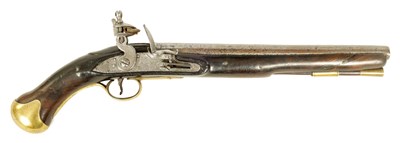 Lot 374 - AN EARLY 19TH CENTURY 1801 PATTERN LONG SEA SERVICE FLINTLOCK PISTOL
