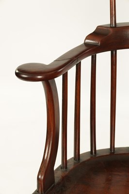 Lot 1001 - A GEORGE II MAHOGANY COMB BACK WINDSOR CHAIR