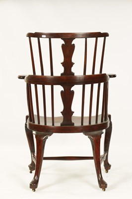 Lot 1001 - A GEORGE II MAHOGANY COMB BACK WINDSOR CHAIR