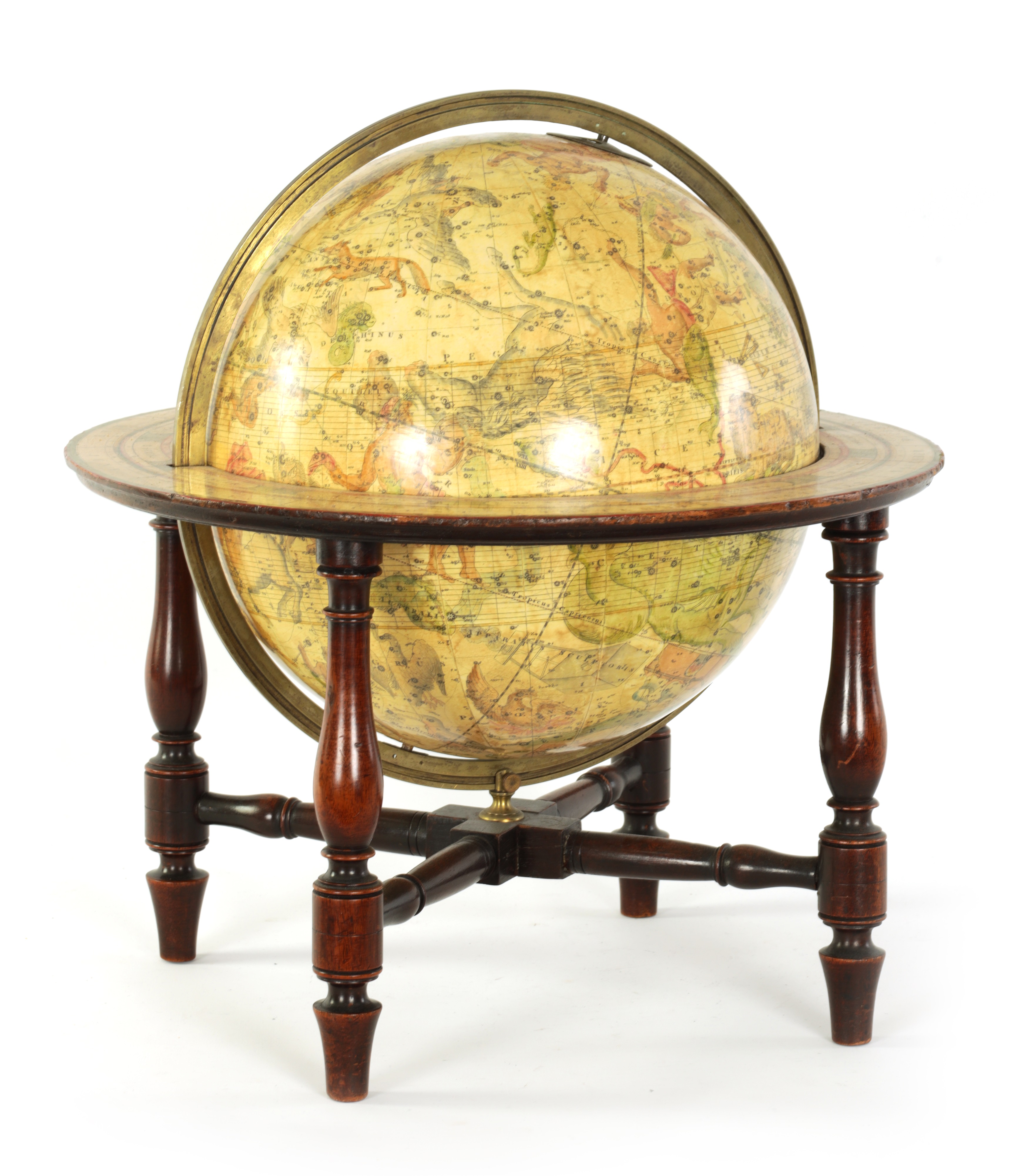 Nineteenth-century twelve-inch Cary's New Celestial Globe on a mahogany stand sold by Hutchinson Scott