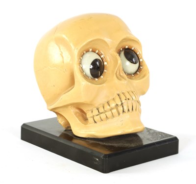 Lot 753 - AN EARLY 20TH CENTURY GERMAN NOVELTY SKULL CLOCK
