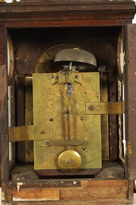 Lot 817 - PEACOCK, ROYAL EXCHANGE, LONDON.  A GEORGE III DOUBLE FUSEE VERGE BRACKET CLOCK