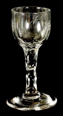 Lot 1 - A GEORGIAN SHORT WINE GLASS