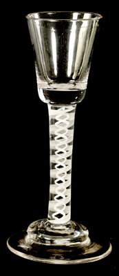 Lot 3 - A TALL GEORGIAN WINE GLASS