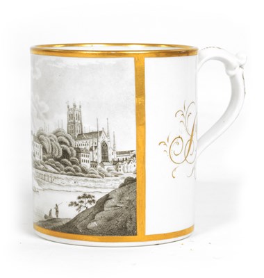 Lot 54 - AN EARLY 19TH CENTURY FLIGHT BARR AND BARR WORCESTER MUG