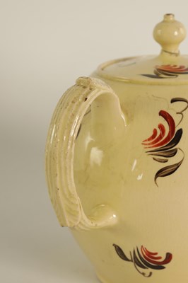 Lot 52 - AN 18TH CENTURY STAFFORDSHIRE CREAMWARE  ROYAL COMMEMORATIVE GLOBULAR TEAPOT CIRCA 1770