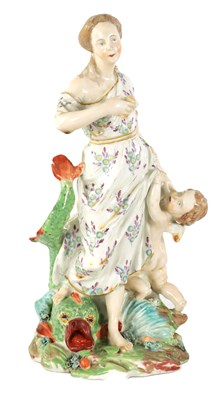 Lot 40 - AN 18TH CENTURY  DERBY FIGURE OF MINERVA