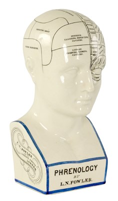 Lot 32 - A LATE 19TH CENTURY PHRENOLOGICAL HEAD BY L. N. FOWLER