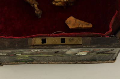 Lot 492 - A LATE 17TH/EARLY 18TH CENTURY CONTINENTAL ORMOLU MOUNTED TORTOISESHELL AND STAINED HORN INLAID DRESSING TABLE CASKET