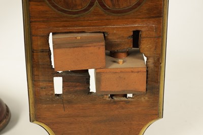 Lot 847 - CHARLES ORME, ASHBY-DE-LA-ZOUCH - DATED 1741. A FINE GEORGE II WALNUT AND BRASS BANDED ANGLE BAROMETER