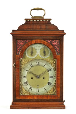 Lot 813 - WILLIAM TAYLOR, DUMFRIES.  A GEORGE III SCOTTISH MAHOGANY VERGE BRACKET CLOCK