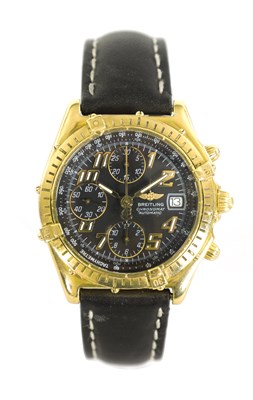 Lot 287 - A GENTLEMAN’S 18CT GOLD BREITLING CHRONOMAT WRISTWATCH