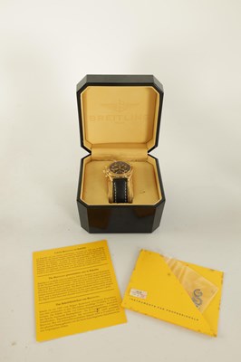 Lot 287 - A GENTLEMAN’S 18CT GOLD BREITLING CHRONOMAT WRISTWATCH