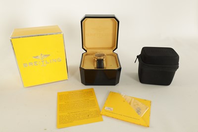 Lot 287 - A GENTLEMAN’S 18CT GOLD BREITLING CHRONOMAT WRISTWATCH