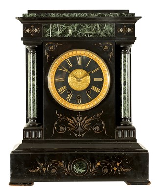 Lot 1167 - A RARE LATE 19TH CENTURY FRENCH EIGHT-BELL CHIMING MANTEL CLOCK