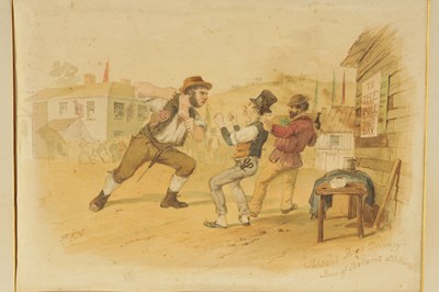 Lot 409 - SAMUEL THOMAS GILL (1818-1880)  AN ORIGINAL 19TH CENTURY AUSTRALIAN WATERCOLOUR