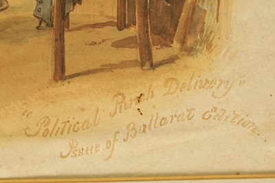 Lot 409 - SAMUEL THOMAS GILL (1818-1880)  AN ORIGINAL 19TH CENTURY AUSTRALIAN WATERCOLOUR