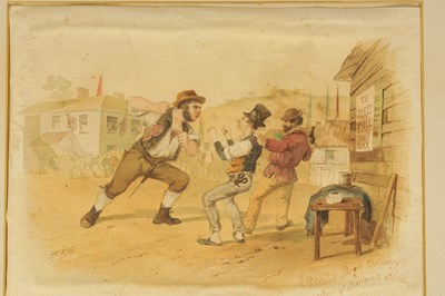 Lot 409 - SAMUEL THOMAS GILL (1818-1880)  AN ORIGINAL 19TH CENTURY AUSTRALIAN WATERCOLOUR
