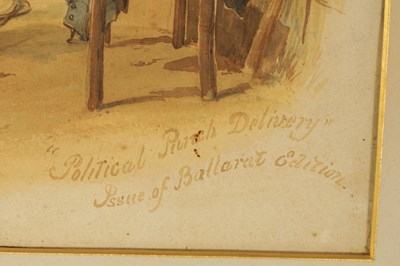 Lot 409 - SAMUEL THOMAS GILL (1818-1880)  AN ORIGINAL 19TH CENTURY AUSTRALIAN WATERCOLOUR