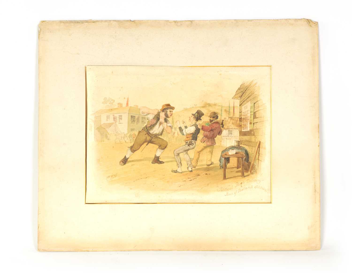 Lot 409 - SAMUEL THOMAS GILL (1818-1880)  AN ORIGINAL 19TH CENTURY AUSTRALIAN WATERCOLOUR