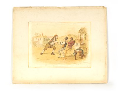 Lot 409 - SAMUEL THOMAS GILL (1818-1880)  AN ORIGINAL 19TH CENTURY AUSTRALIAN WATERCOLOUR