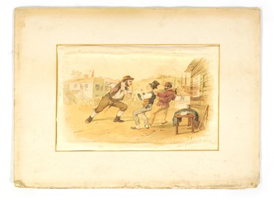 Lot 409 - SAMUEL THOMAS GILL (1818-1880)  AN ORIGINAL 19TH CENTURY AUSTRALIAN WATERCOLOUR