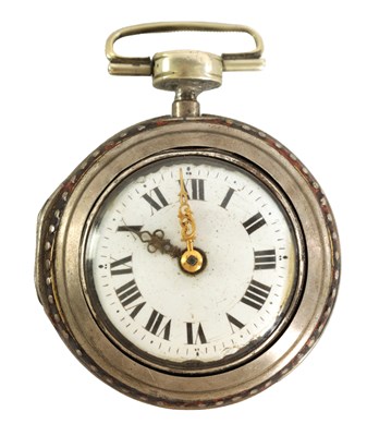Lot 266 - CHARLESON, LONDON. A MID 18TH CENTURY PAIR CASED VERGE POCKET WATCH