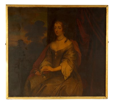 Lot 443 - LATE 17TH CENTURY OIL ON CANVAS OF LARGE SIZE - PORTRAIT IN THE MANNER OF PETER LELY