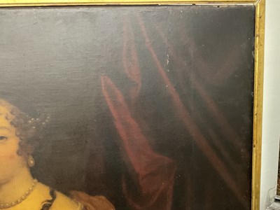 Lot 443 - LATE 17TH CENTURY OIL ON CANVAS OF LARGE SIZE - PORTRAIT IN THE MANNER OF PETER LELY