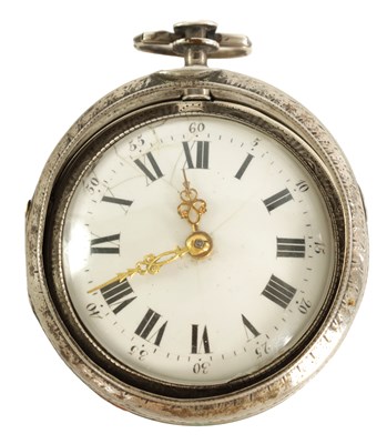 Lot 263 - A LATE 18TH CENTURY CONTINENTAL PAIR CASE VERGE POCKET WATCH