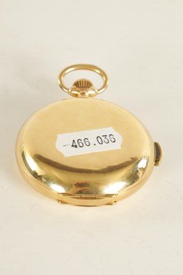 Lot 279 - A LATE 19TH CENTURY 18CT GOLD  HUNTER CHRONOGRAPH QUARTER REPEATING POCKET WATCH