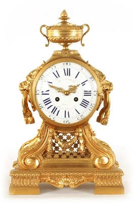 Lot 781 - LEVY & WORMS, PARIS.  A LATE 19TH CENTURY FRENCH ORMOLU MANTEL CLOCK