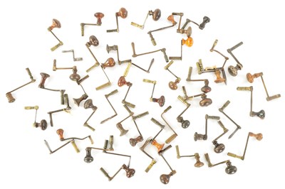 Lot 777 - A COLLECTION OF FIFTY 18TH CENTURY AND LATER LONGCASE CLOCK WINDING KEYS