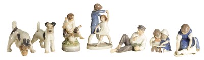 Lot 1025 - A COLLECTION OF COPENHAGEN PORCELAIN FIGURES BY BING AND GRONDAHL
