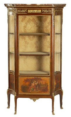 Lot 711 - A LOUIS XVI STYLE FRENCH ORMOLU MOUNTED MAHOGANY VITRINE