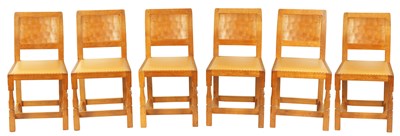 Lot 1297 - A SET OF SIX ROBERT ‘MOUSEMAN’ THOMPSON AZED OAK DINING CHAIRS