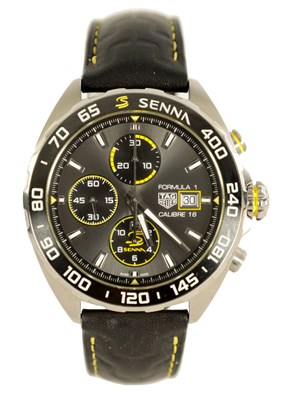 Lot 285 - A GENTLEMAN’S SPECIAL EDITION AYRTON SENNA TAG HEUER CHRONOGRAPH WRIST WATCH