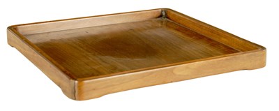 Lot 182 - A 19TH CENTURY CHINESE SQUARE SHAPED TRAY possibly Huanghuali
