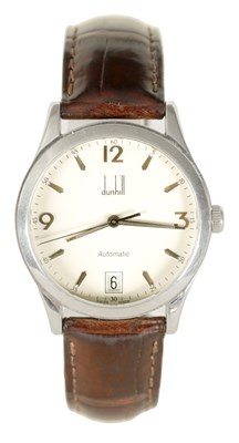 Lot 277 - A GENTLEMAN’S DUNHILL STEEL AUTOMATIC WRIST WATCH