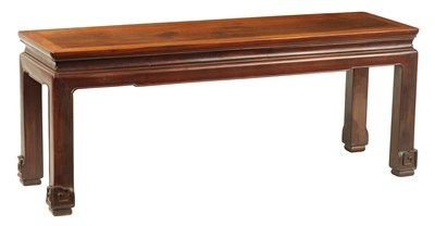 Lot 83 - A 19TH CENTURY CHINESE HARDWOOD LOW OCCASIONAL TABLE / ALTER TABLE