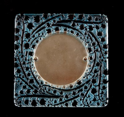 Lot 18 - R. LALIQUE, BLUE STAINED MUGUET (LILY OF THE...