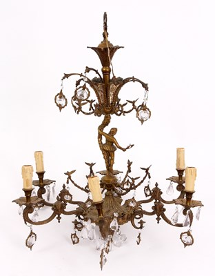 Lot 268 - A LATE 19TH CENTURY FRENCH GILT BRASS SIX...