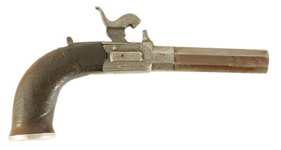 Lot 384 - A 19TH CENTURY PERCUSSION POCKET PISTOL