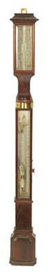 Lot 682 - J J WILSON, SUNDERLAND. AN EARLY VICTORIAN ROSEWOOD MARINE STICK BAROMETER/IMPROVED SYMPIESOMETER