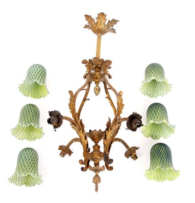Lot 265 - A 19TH CENTURY FRENCH GILT ORMOLU ELECTRIFIED...