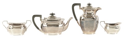 Lot 328 - A GEORGE VI FOUR-PIECE SILVER TEA SERVICE