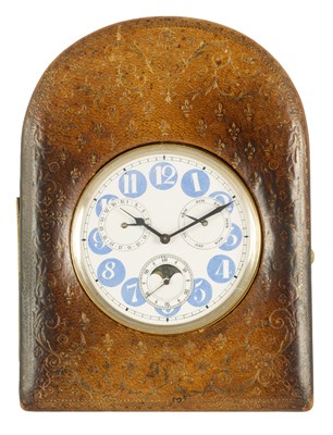 Lot 276 - A 19TH CENTURY GOLIATH OPEN FACE POCKET WATCH WITH DOUBLE CALENDAR IN ORIGINAL CASE