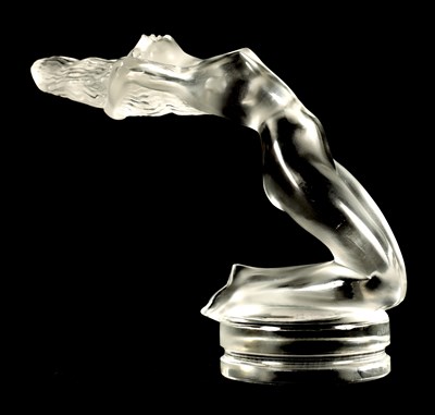Lot 27 - AN R LALIQUE FRANCE CLEAR GLASS ‘CHRYSIS’ CAR MOSCOT