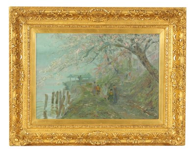 Lot 624 - YAMADA BASKE (MINNESOTA/JAPAN 1869-1934) OIL ON CANVAS