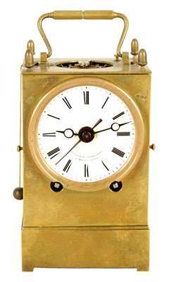 Lot 744 - A RARE MID 19TH CENTURY FRENCH CAPUCHINE REPEATING CARRIAGE CLOCK
